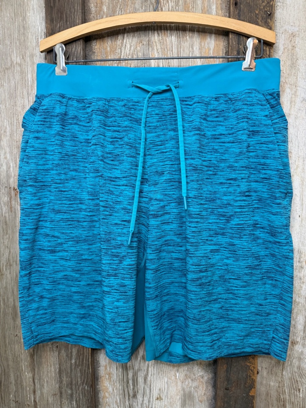Lululemon Athletica Channel Cross Swim Shorts Blue Mélange Large